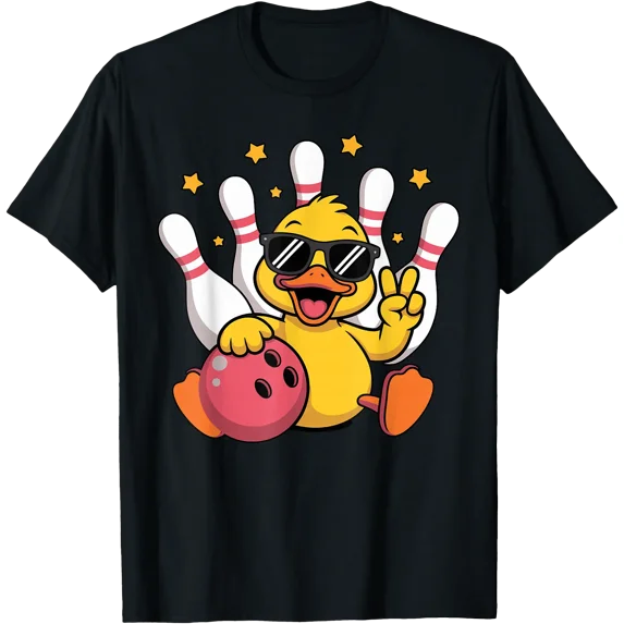 Duck Bird Bowling Ball Cute Animal Bowler T-Shirt - Walmart.com