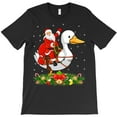 thumbnail image 1 of Duck Bird Xmas Matching Funny St. Nick Riding Christmas Themed Themed H42202 Unisex T-Shirt, Up to 5XL Available, 1 of 2