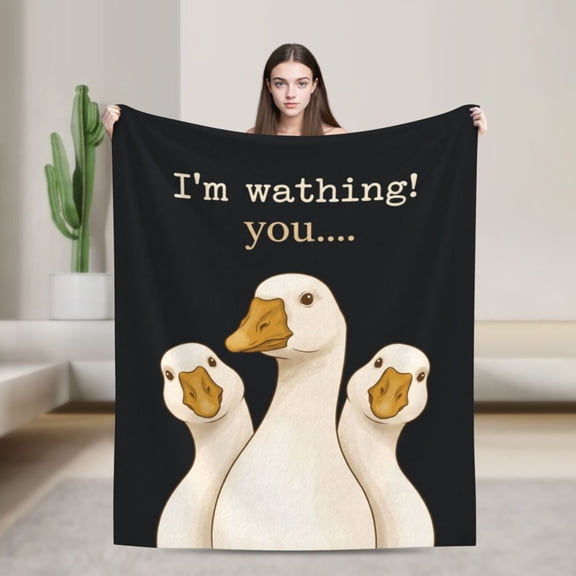 Duck Blanket, Cute Duck Lovers Throw Blanket, Ultra Soft Cozy Flannel Decor For Couch Sofa 50x40