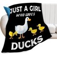 thumbnail image 1 of Duck Blanket Cute Duck Plush Throw Blanket Super Soft Cozy Warm Fleece Just A Girl Who Loves Duck Bedding Blanket Gifts for Kids Girls Boys Women 60"X80", 1 of 6