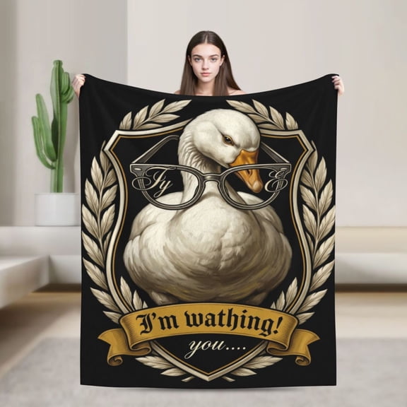 Duck Blanket, Cute Flannel Throw For Couch Sofa Bed, Gifts For Duck Lovers Adults Men Women 50x40