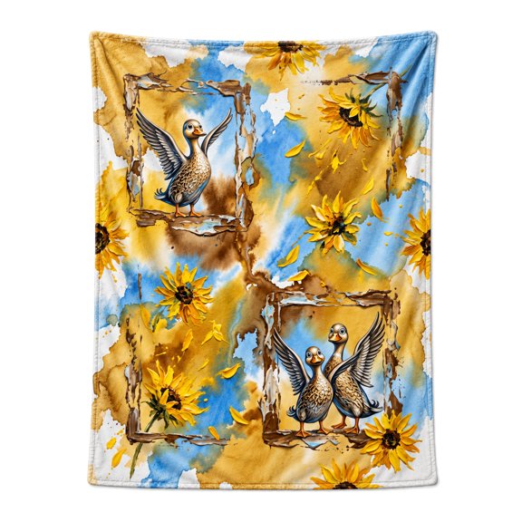Duck Blanket, Duck Decor Warm Cozy Throw For Winter Couch Bedding 50x40