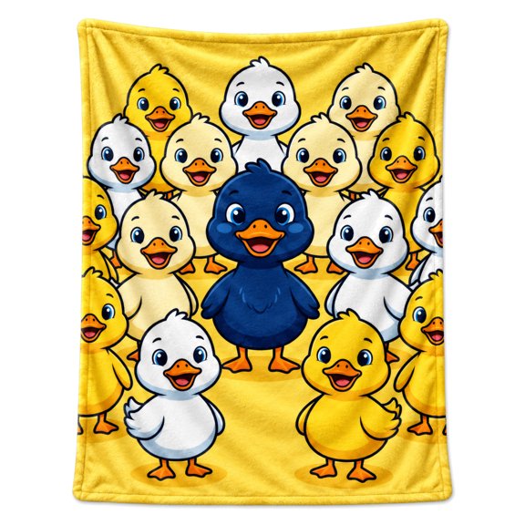 Duck Blanket, Soft Cozy Flannel Throw For Adults, Warm Blanket For Sofa Bed Couch Gift 50x40