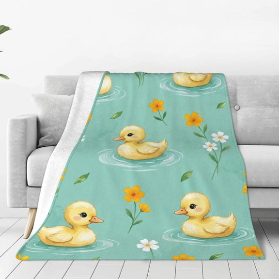 Duck Blanket, Super Soft Cozy Warm Blanket For Couch, Sofa, Bed, Bedroom Decor, Animal Lover Gift 50x40