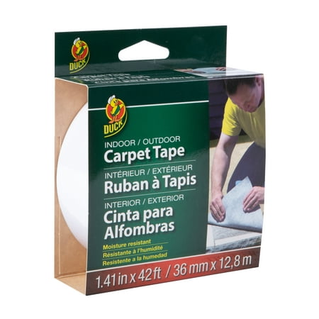 product image of Duck Brand 1.41 in. x 42 ft. Indoor/Outdoor Carpet Tape, White
