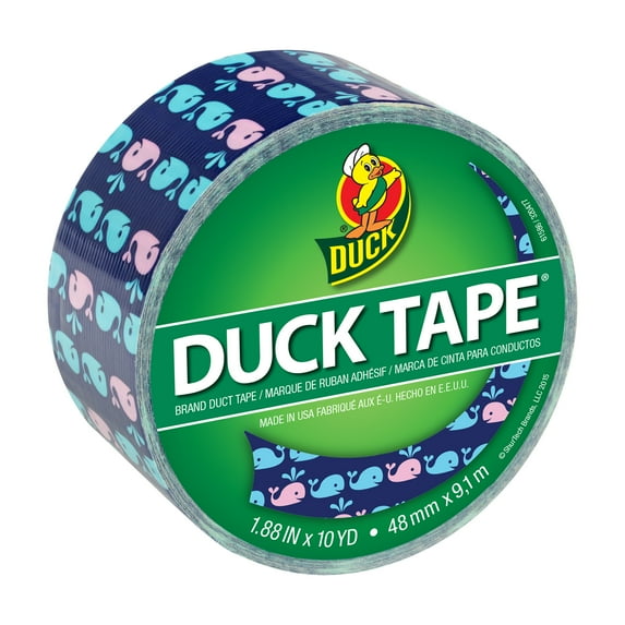 Duck Brand 1.88 in x 10 yd Whale of a Time Printed Duct Tape