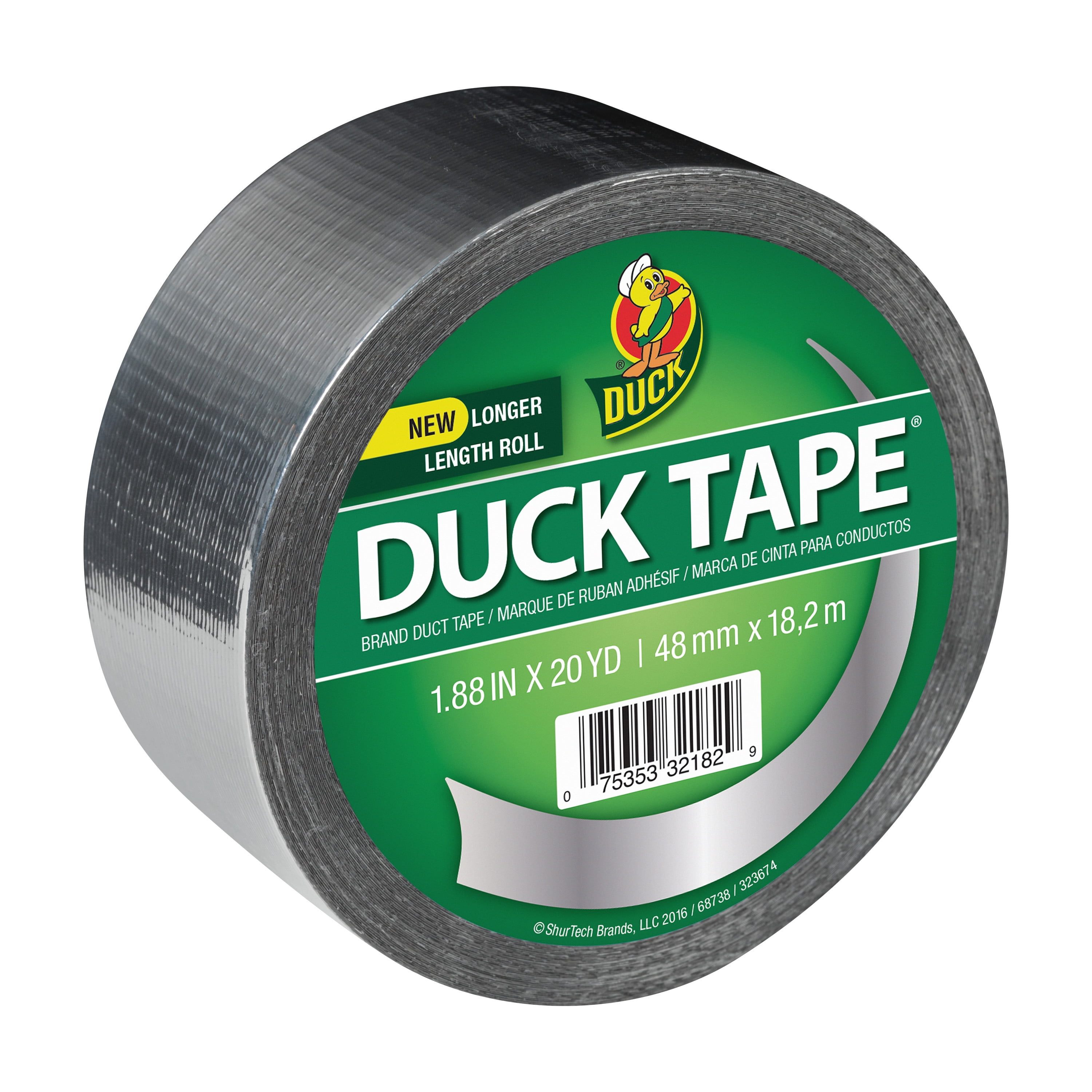 Duck Brand 241414 Single Roll Transparent Duct Tape, 1.88 x 20 yd, Clear