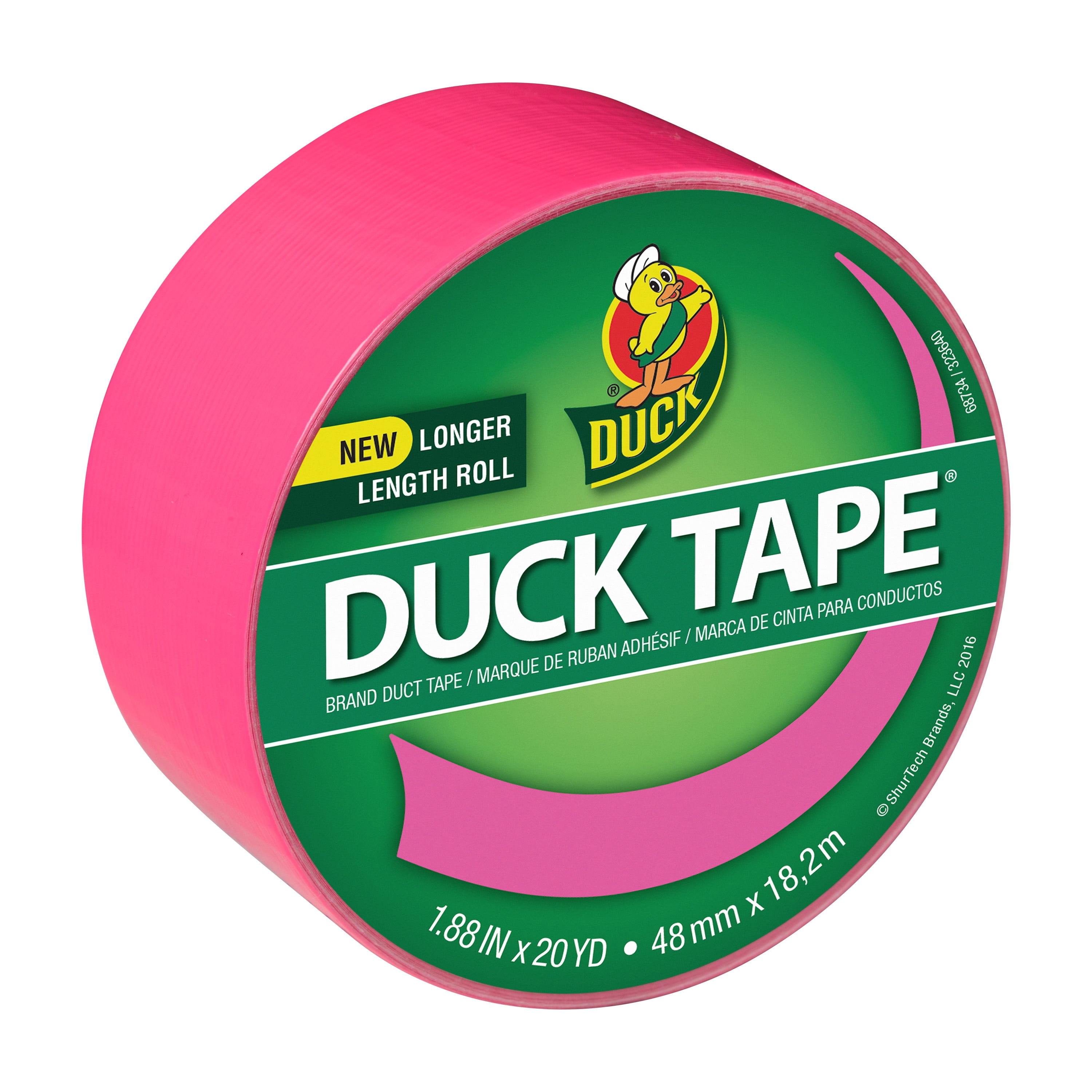 Duck Brand 1.88 in. x 20 yd. Neon Pink Colored Duct Tape