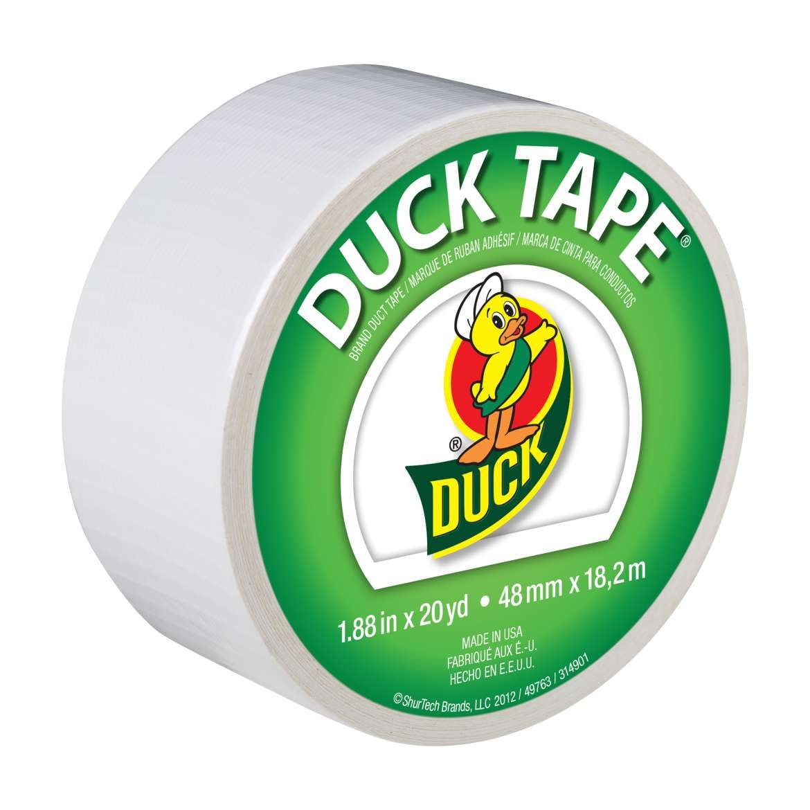 Color Duck Tape Brand Duct Tape, 1.88 in. x 20 yd., White - Walmart.com