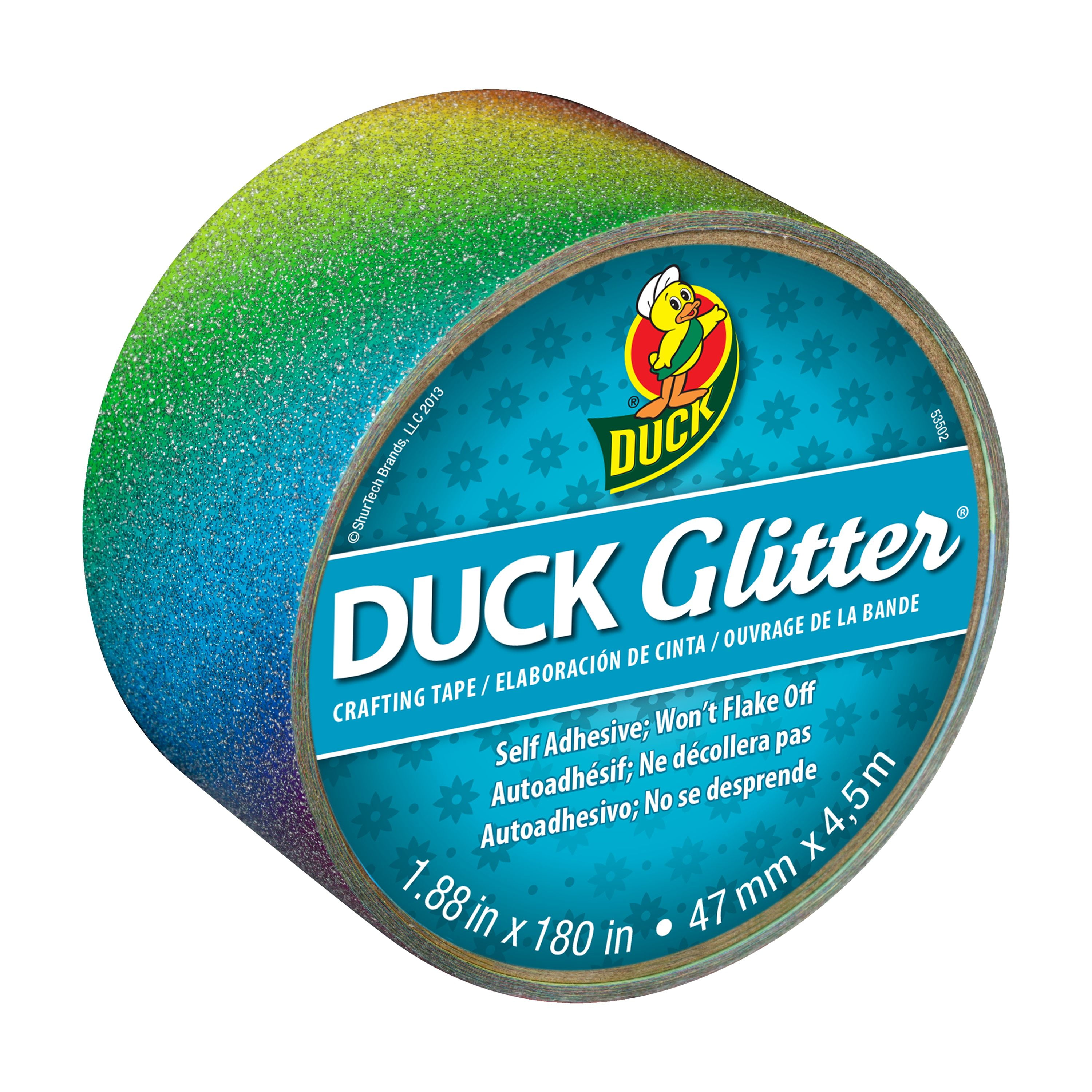 Duck Brand 1.88 in. x 5 yd. Multicolor Rainbow Glitter Crafting Tape