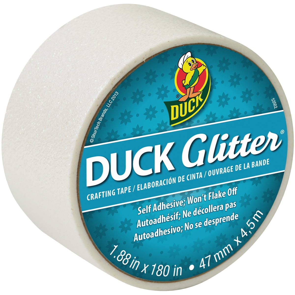 Duck Brand 1.88 in. x 5 yd. White Glitter Crafting Tape