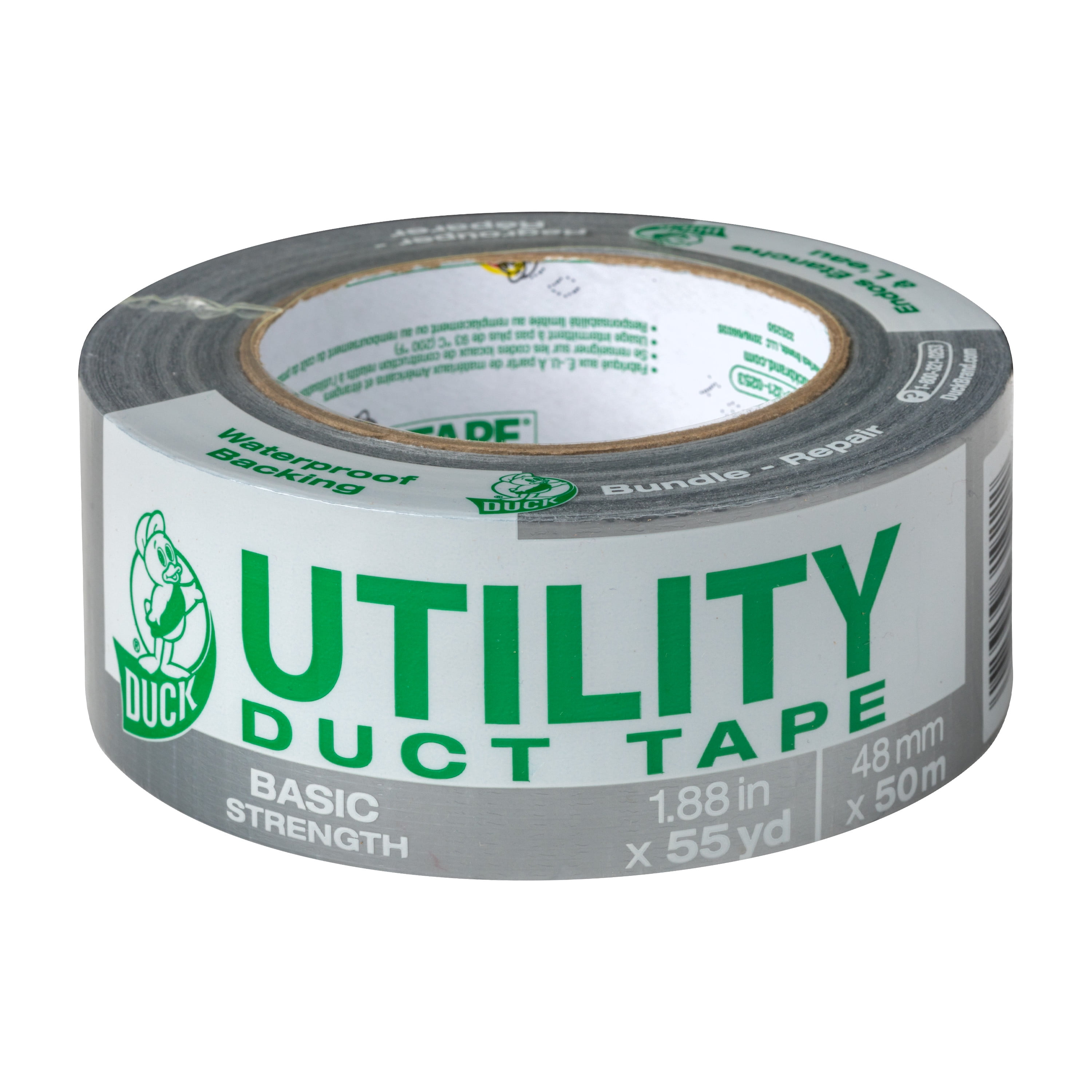 Duck Brand 1.88 in. x 55 yd. Silver Utility Duct Tape 