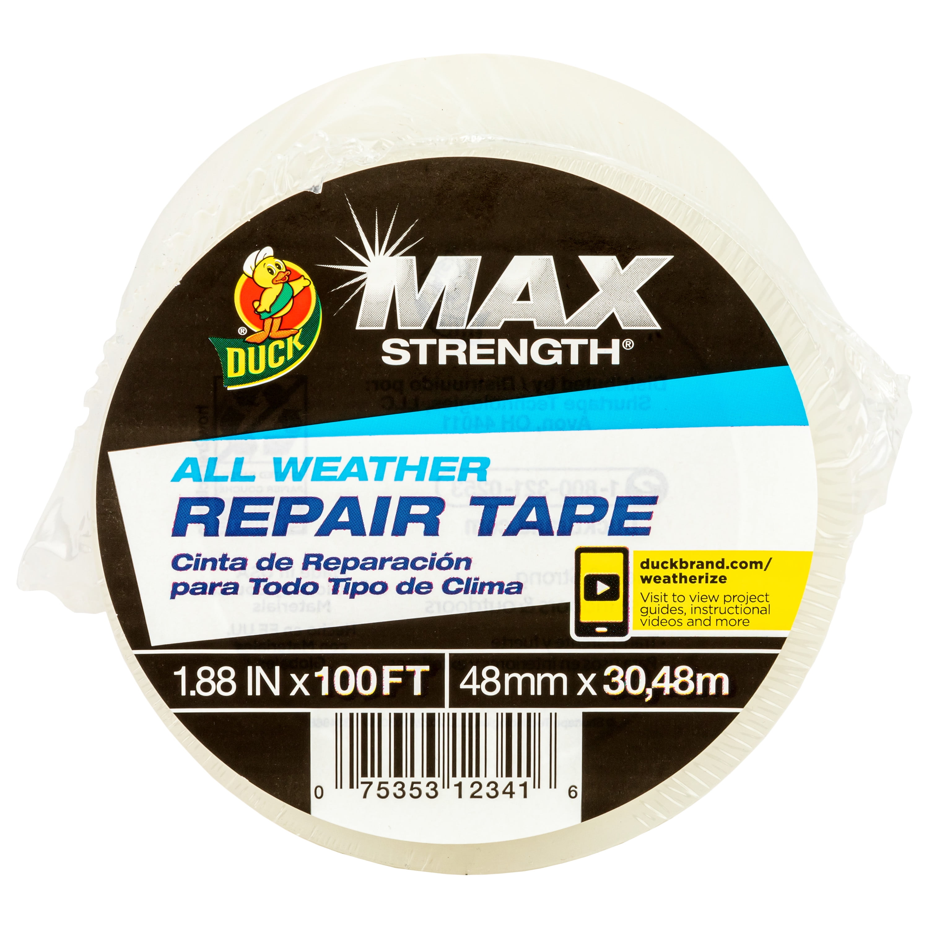 Gorilla Tape Adhesive Roll - White - Weather Resistant - 30-ft L x 1.88-in W