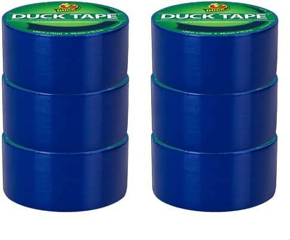 Duck Brand 1304959_C Duck Color Duct Tape, 6-Roll, Blue, 6 Rolls