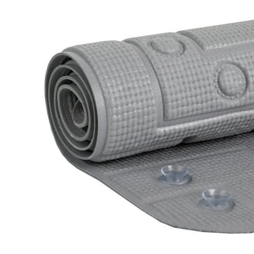 Duck Brand 17" x 36" Safety Grip Bathtub Mat with Suction Cups, Gray