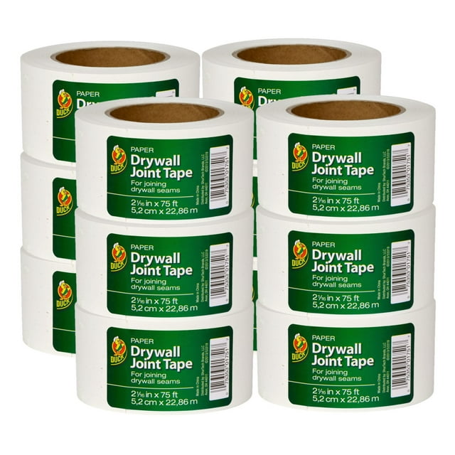 Duck Brand 2.06 in. x 75 ft. White Drywall All Purpose Paper Joint Tape