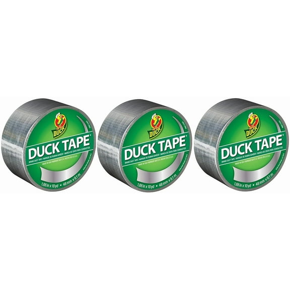 Duck Brand 280621 Color Duct Tape, Metallic Chrome, 1.88 Inches x 10 Yards Each Roll, 3 Rolls
