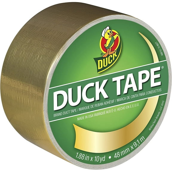 Duck Brand 280748 Duct Tape, Single Roll, Metallic Gold