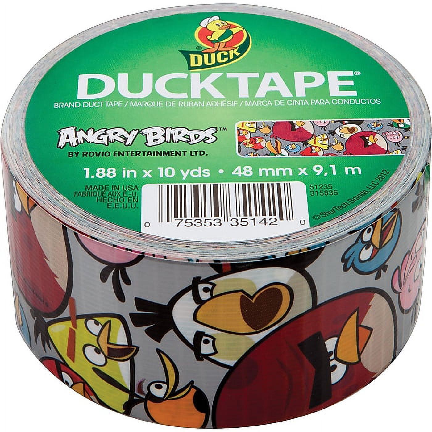 Duck Brand 281512 Angry Birds Printed Duct Tape, 1.88 Inches x 10 Yards, Single Roll - image 1 of 4