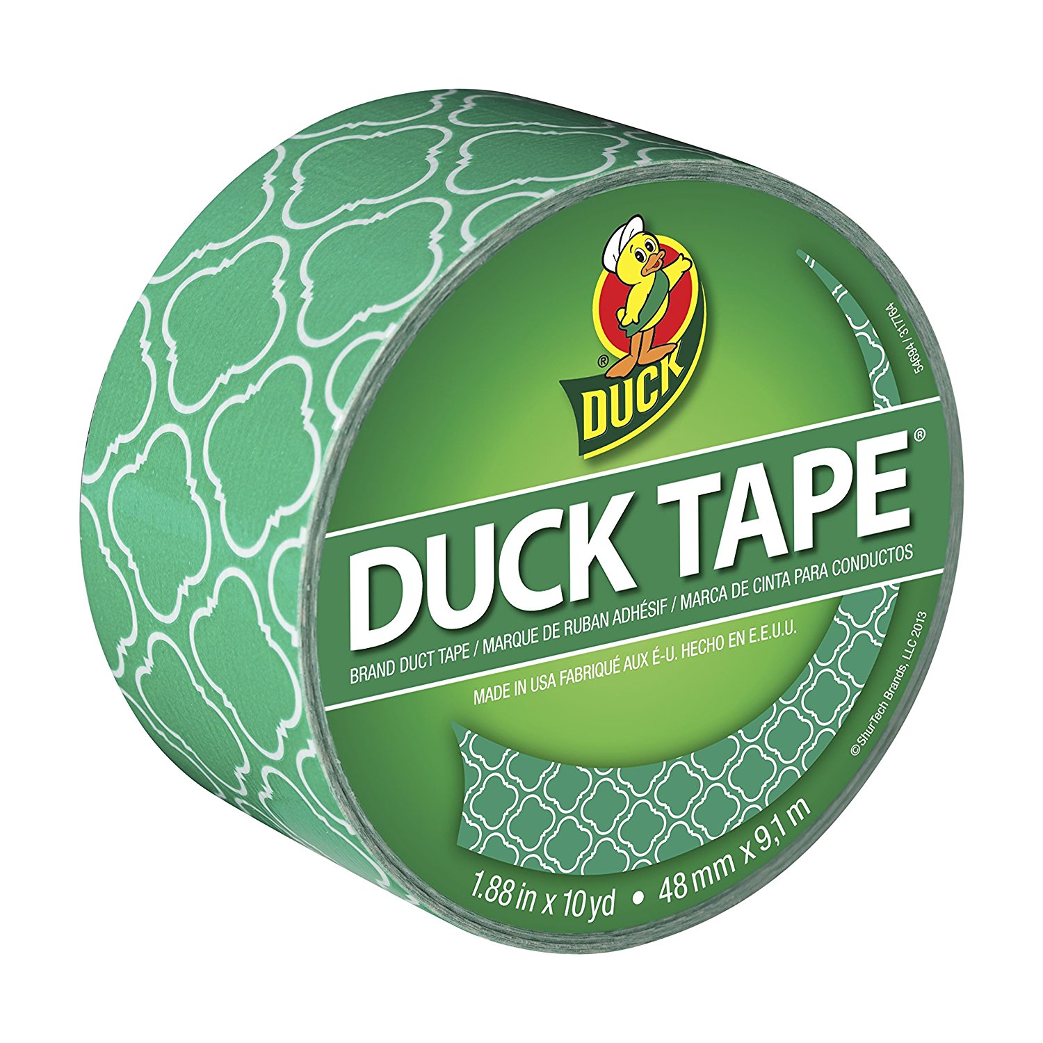 Duck Brand 282565 Printed Duct Tape, Emerald Tile, 1.88 Inches x 10 Yards, Single Roll - image 1 of 2