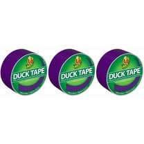 Duck Brand 283138 Color Duct Tape, Purple, 1.88 Inches x 20 Yards Each Roll, 3 Rolls