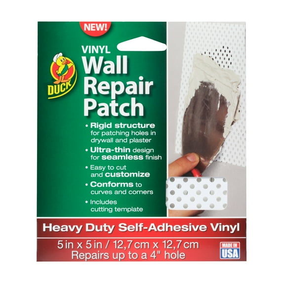 Duck Brand 5 in. x 5 in. White Vinyl Wall Repair Patch