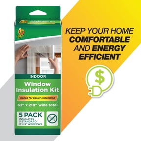 Duck Brand 62 in. x 210 in. Rolled Insulation Film Window Kit, Fits up to 5 Windows