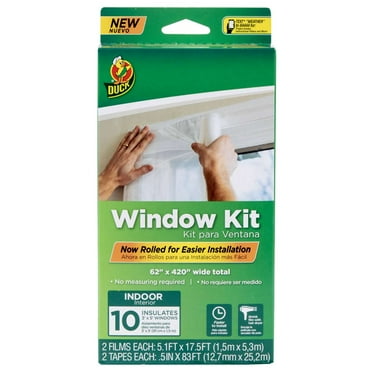 Duck Brand 62 in. x 420 in. Rolled Window Insulation Film Kit, Fits up to 10 Windows