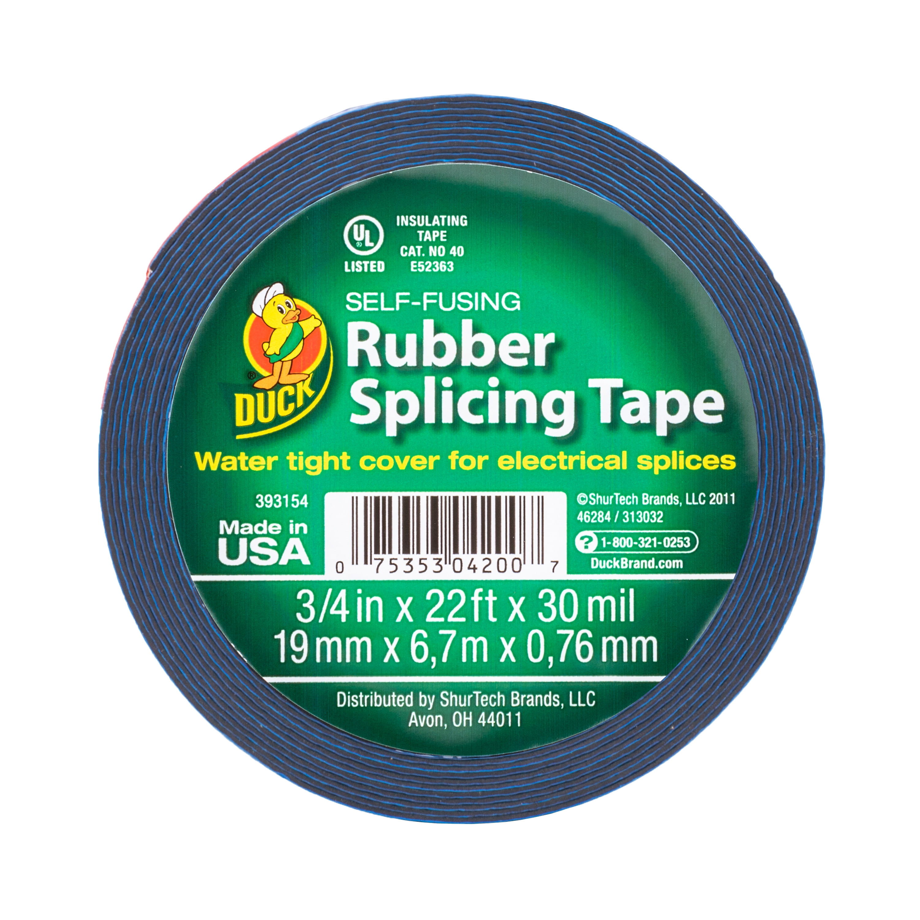 Duck Brand .75 in. x 22 ft. Rubber Electrical Splicing Tape, Blue