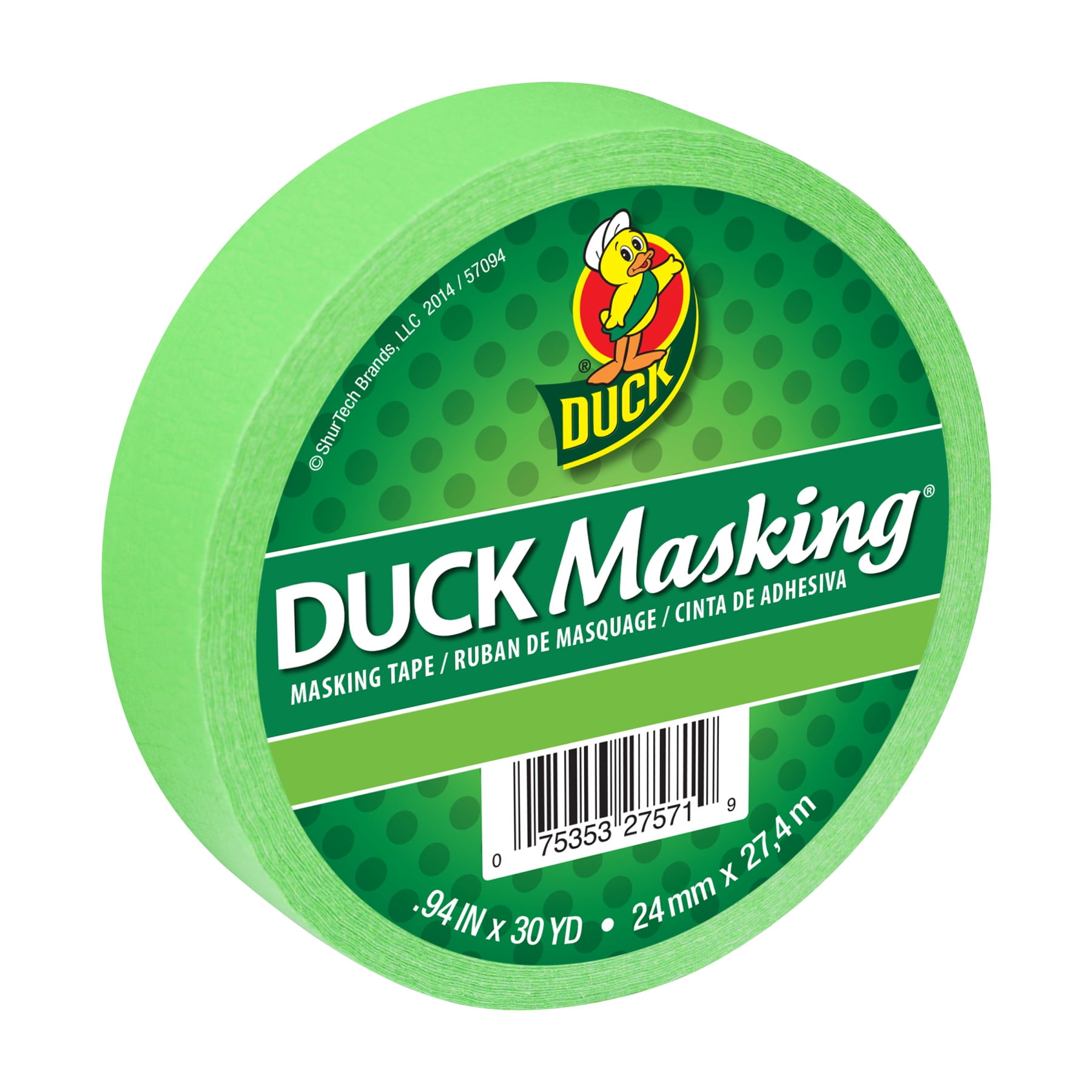 Duck Brand .94 in. x 30 yd. Solid Light Green Masking Tape