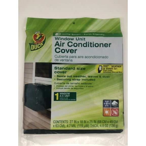 Duck Brand A/C Cover Standard Window Unit Reusable Green 27 X 18 X 25 Inch