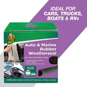 Duck Brand Auto & Marine Rubber Weatherstripping .31" x .38" x 17' Black