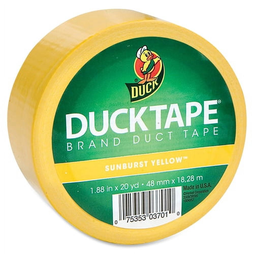 Duck Brand Brand Color Duct Tape - 20 yd Length x 1.88" Width - 1 / Roll - Yellow | Bundle of 10 Rolls
