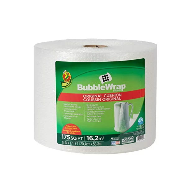 【KOOLOSET】Premium Duck-Down Wrapping Padding Duck Brand Bubble Wrap Roll, Original Bubble Cushioning, 12