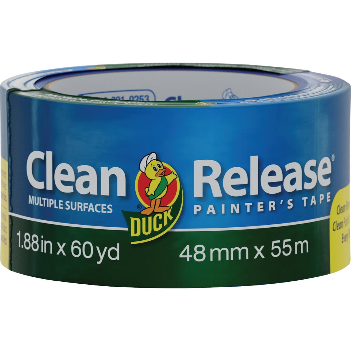 Duck Brand Clean Release Painter's Tape for Masking & Painting, 1.88" x 60-yd Blue Tape Roll with Medium-Strength Adhesive (240195) - Pack of Six (6) Rolls