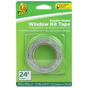 Duck Brand Clear Double-Sided Indoor Window Kit Tape, .25 in. x 24 ft.