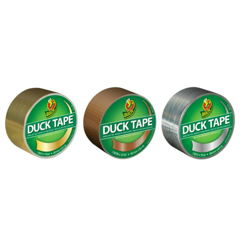 Duck Brand Color Duct Tape Metallic Combo 3-Pack, Gold, Bronze and Chrome,  1.88 Inches x 10 Yards Each Roll, 30 Yards Total