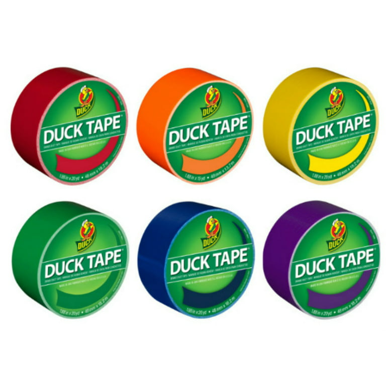LLPT Colored Duct Tape 6 Premium Packs 2 Inch x 30 Ft Per Roll Assorted  Colorful Bulk Tape Tear by Hand Included Blue Pink Yellow Green Orange Red  (DT606): : Industrial & Scientific
