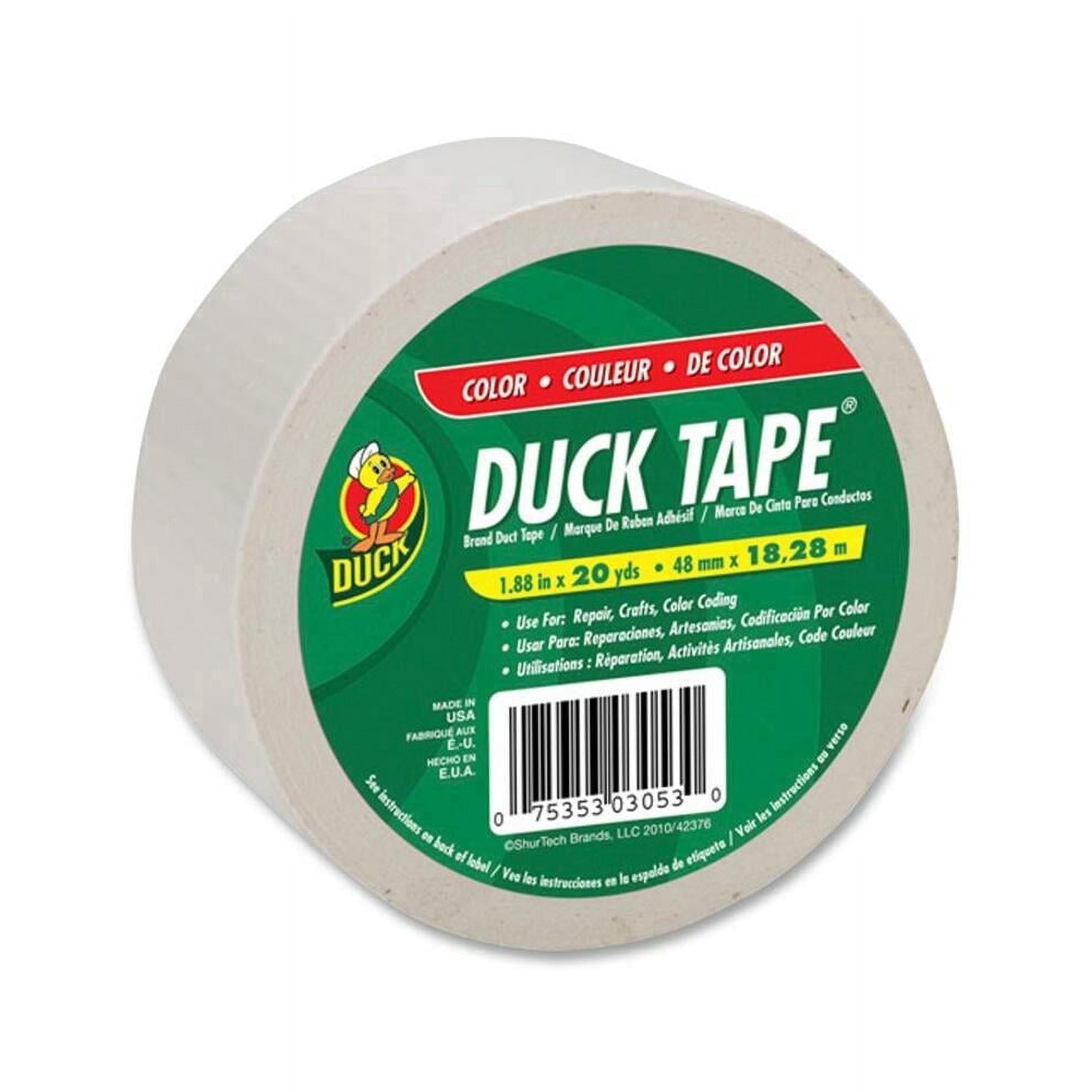 Duck Brand Color Duct Tapes, Cloth, White, 8.39 lb