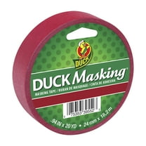 Duck Brand Color Masking Tape, 0.94 in. x 20 yd., Red, 1 Roll