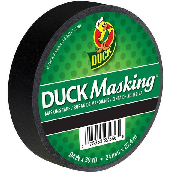 Duck Brand Color Masking Tape: 1 in. x 30 yds. (Black)