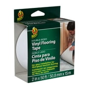 Duck Brand Double-Sided White Vinyl Flooring Tape, 2 in. x 50 ft.