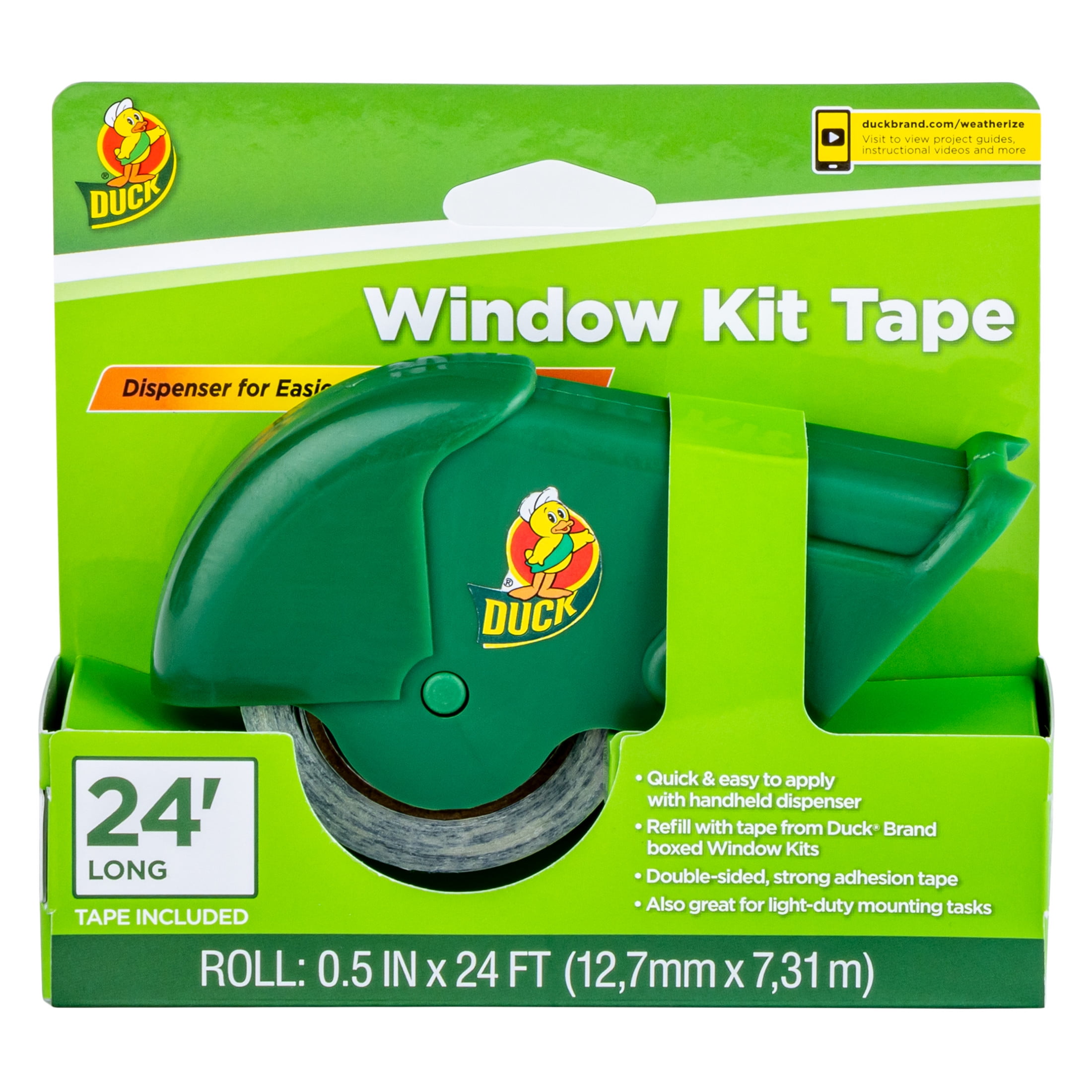 Duck Brand Doublesided Window Kit Tape, 0.5 in. x 24 ft.