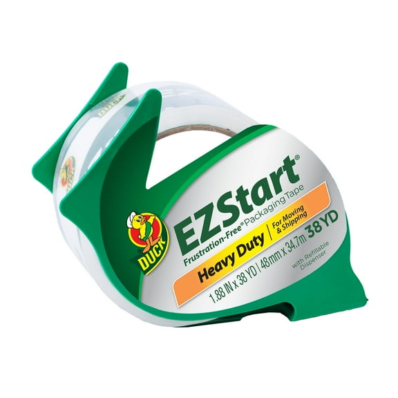 Duck Brand EZ Start Clear Packing Tape with Dispenser 1.88 in. x 46 yd.