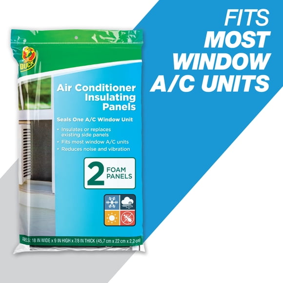 Duck Brand Foam Window Air Conditioner Insulating Panels,18 in. x 9 in. x .88 in., Black