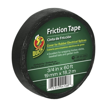 Duck Brand Friction Tape - Black, .75 in. x 60 feet