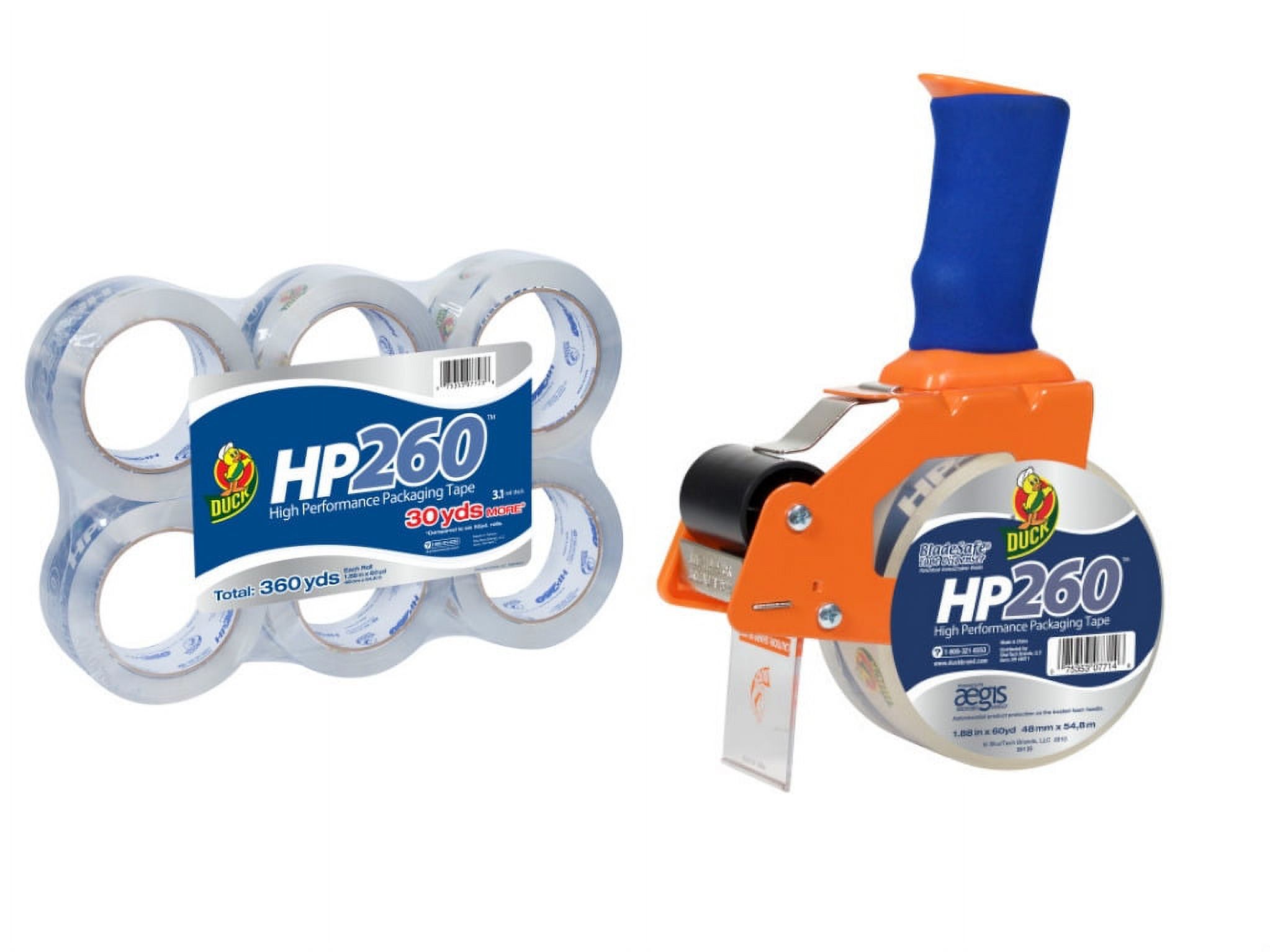 Duck Brand HP260 Heavy Duty Clear Packaging Tape, 6 Rolls (1.88 in x 60