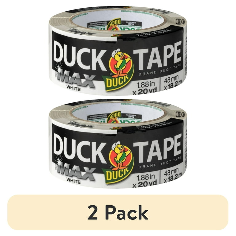 2 pack) Duck Brand Max Strength 1.88 in x 20 yd White Duct Tape 