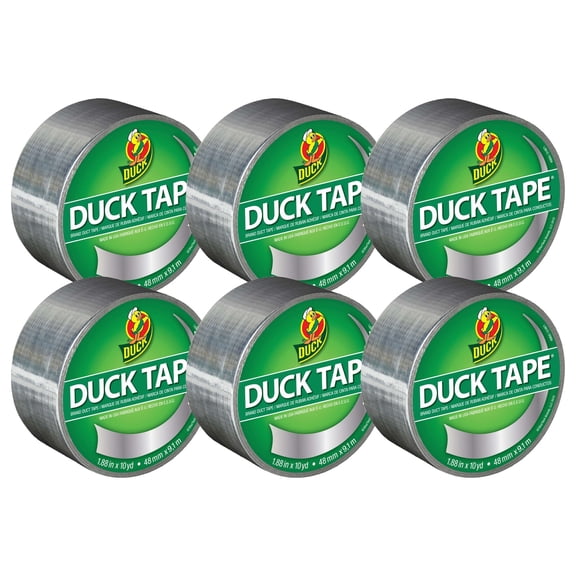 Duck Brand Metallic Duct Tape: 1.88 in. x 30 ft. (Chrome) [6-pack]
