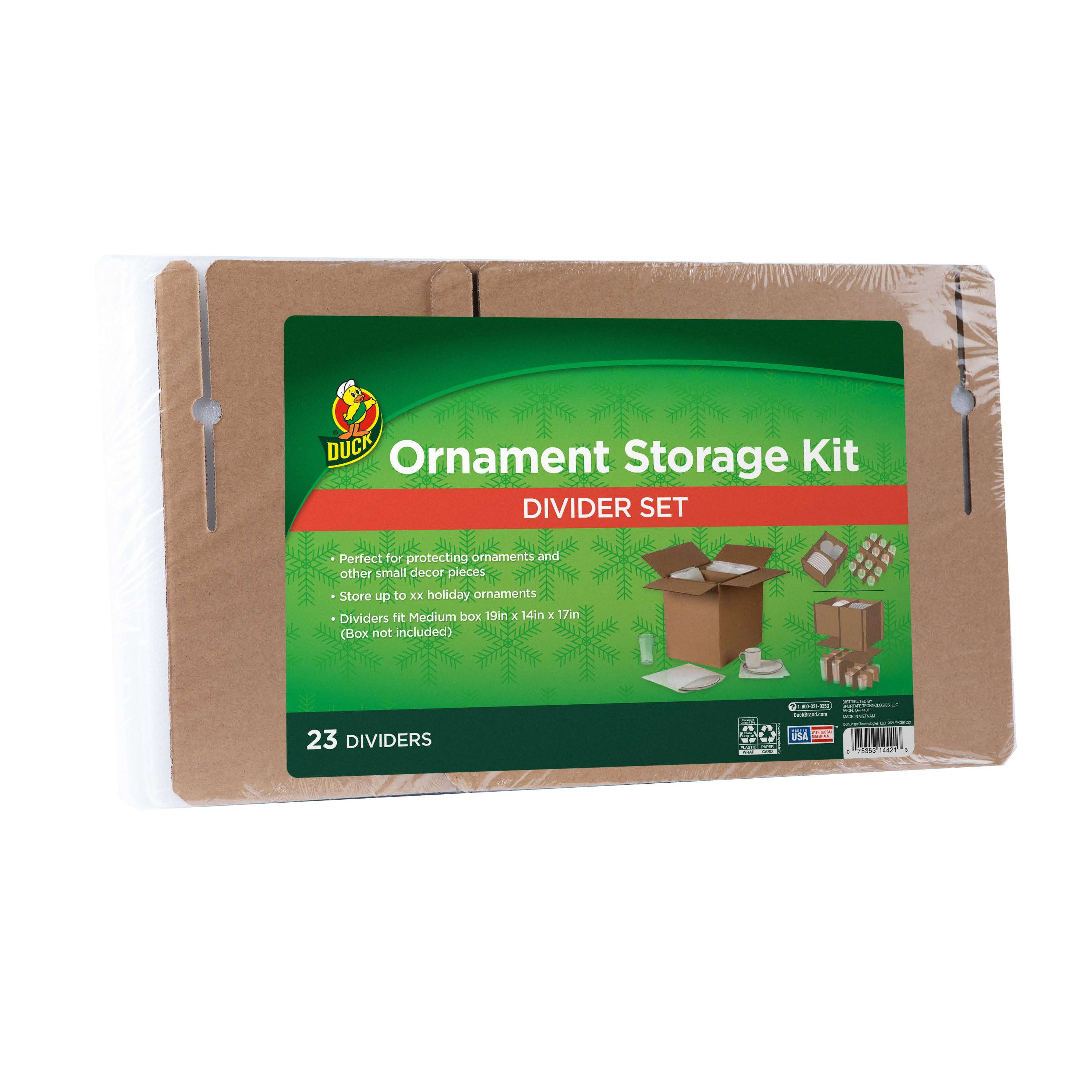 Duck Brand Ornament Storage Kit, 23 Dividers (Box Not Included)
